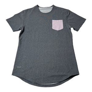 BYLT Drop Cut S/S Pocket Lux Gray Athletic Short Sleeve T-shirt Men’s Size M